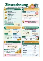 Vorschau - Arbeitsblätter - Zinsrechnung, Kapital, Zinssatz - Mathematik Sek I Klasse 7-8 - Deckblatt