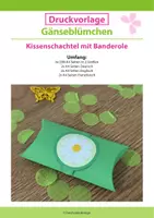 Vorschau - Mal- und Bastelvorlagen - Bastelvorlage: Gänseblümchen Kissenschachtel mit Banderole - Deckblatt