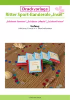 Vorschau - Mal- und Bastelvorlagen - Druckvorlage Insel: Schokoladen-Banderolen - Schönen Sommer & Schöne Ferien - Deckblatt