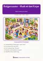 Vorschau - Arbeitsblätter - Bodypercussion – Musik mit dem Körper – Lesespurgeschichte mit Rätselaufgaben (Klasse 1) - Seite 1