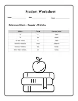 Vorschau - Arbeitsblätter - AR Verb Conjugation Chart - Seite 2