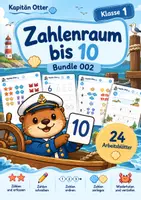 Vorschau - Arbeitsblätter - Zahlenraum bis 10 – 1. Klasse | Kapitän Otter - Deckblatt