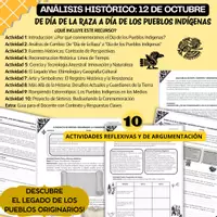 Vista previa - Hojas de trabajo - Análisis Histórico De Día de la Raza a Día de los Pueblos Indígenas-Secundaria - Portada