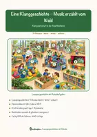 Vorschau - Mal- und Bastelvorlagen - Eine Klanggeschichte – Musik erzählt vom Wald – Lesespurgeschichte mit Rätselaufgaben (Klasse 1) - Seite 1