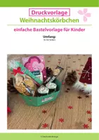 Vorschau - Mal- und Bastelvorlagen - Winter Bastelvorlage: Weihnachtskörbchen basteln für Kinder - Deckblatt