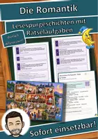 Vorschau - Arbeitsblätter - Die Romantik – Musik der Gefühle – Lesespurgeschichte mit Rätselaufgaben (Klasse 9) - Deckblatt
