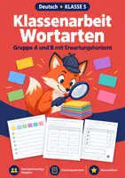 Vorschau - Test - Klassenarbeit Wortarten Klasse 5 – A/B - Deckblatt