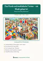 Vorschau - Mal- und Bastelvorlagen - Das Rondo und musikalische Formen – wie Musik gebaut ist – Lesespurgeschichte mit Rätselaufgaben (Klasse 6) - Seite 1