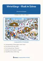 Vorschau - Mal- und Bastelvorlagen - Winterklänge – Musik im Schnee – Lesespurgeschichte mit Rätselaufgaben (Klasse 1) - Seite 1