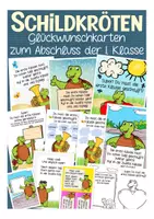 Vorschau - Mal- und Bastelvorlagen - Abschied 1. Klasse Schildkröte / Schildkrötenklasse - Deckblatt
