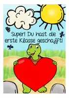 Vorschau - Mal- und Bastelvorlagen - Abschied 1. Klasse Schildkröte / Schildkrötenklasse - Seite 1