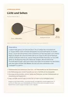 Vorschau - Unterrichtsreihen - Licht und Sehen – Physik Klasse 6–7 Gymnasium | Lochkamera, Schatten, Reflexionsgesetz, Brechung, Linsen, Auge | mit Klassenarbeit und Erwartungshorizont - Seite 1
