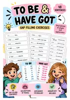 Vista previa - Tarjetas / Manipulativos - Gap filling: to be / have got - Portada