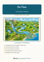 Vorschau - Arbeitsblätter - Der Fluss – Lesespurgeschichte mit Rätselaufgaben (Klasse 8) - Seite 1