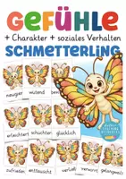 Vorschau - Fördermaterial/Inklusion - Gefühlskarten Schmetterling Klassentier Schmetterling - Deckblatt