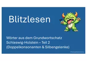 Vorschau - Arbeitsblätter - Blitzlesen - Grundwortschatz SH - Teil 2 - Seite 1
