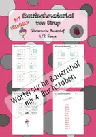 Vorschau - Arbeitsblätter - Wörtersuche Bauernhof (mit 4 Buchstaben) - Deckblatt