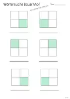 Vorschau - Arbeitsblätter - Wörtersuche Bauernhof (mit 4 Buchstaben) - Seite 3