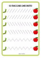anteprima - Esercizi - 60 Schede di Pregrafismo e Tratteggio Scuola Infanzia e Prima Elementare | Motricità Fine, Controllo della Matita e Disegni da Colorare | Prerequisiti Scrittura - Pagina 3