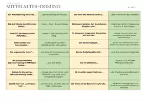 Vorschau - Arbeitsblätter - Domino Mittelalter - Deckblatt