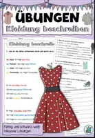Vorschau - Arbeitsblätter - Übung "Kleidung beschreiben" DaZ / DaF / Deutsch - Deckblatt