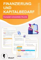 Vorschau - Stundenentwürfe - Finanzierung und Kapitalbedarf - Komplett vorbereitete Stunde - Wirtschaft - Deckblatt