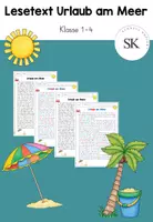Vorschau - Arbeitsblätter - Lesetext Urlaub am Meer - Deckblatt