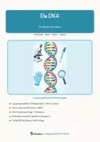 Vorschau - Arbeitsblätter - Die DNA – Lesespurgeschichte mit Rätselaufgaben (Klasse 9) - Deckblatt