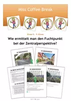 Vorschau - Arbeitsblätter - Fluchtpunkt bei der Zentralperspektive ermitteln - Übung (Kunst 8.-9. Klasse) - Deckblatt
