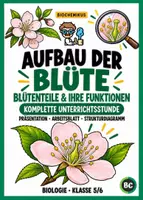 Vorschau - Stundenentwürfe - Blütenpflanzen – Unterrichtspaket Biologie Klasse 5/6 | Aufbau der Blüte, Bestäubung, Befruchtung, Früchte & Samenausbreitung | Arbeitsblätter, Präsentationen & Lösungen - Seite 1