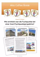Vorschau - Arbeitsblätter - Fluchtpunkte bei der Zwei-Fluchtpunktperspektive ermitteln - Übung (Kunst 9. Klasse) - Deckblatt