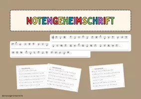 Vorschau - Arbeitsblätter - Materialpaket Notennamengeheimschrift - Seite 1