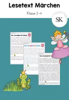 Vorschau - Arbeitsblätter - Lesetext Märchen - Deckblatt