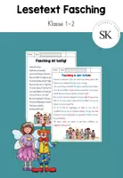Vorschau - Arbeitsblätter - Lesetext Fasching - Deckblatt