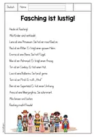 Vorschau - Arbeitsblätter - Lesetext Fasching - Seite 3