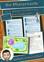 Vorschau - Arbeitsblätter - Die Pflanzenzelle – Lesespurgeschichte mit Rätselaufgaben (Klasse 8) - Deckblatt