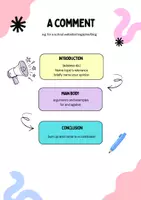 Vorschau - Arbeitsblätter - A comment - How to write a comment - Deckblatt