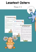 Vorschau - Arbeitsblätter - Lesetext Ostern - Deckblatt