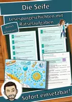 Vorschau - Arbeitsblätter - Die Seife – Lesespurgeschichte mit Rätselaufgaben (Klasse 9) - Deckblatt