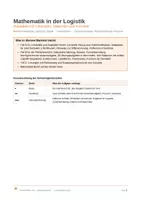 Vorschau - Stundenentwürfe - Mathematik Logistik Berufsvorbereitung - Deckblatt