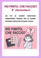 anteprima - Esercizi - Kit Schede riempitempo classe seconda - Pagina 1