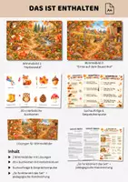 Vorschau - Spiele - Herbst Wimmelbilder Set mit 2 Suchbildern, Bildkarten & Aufgaben | Suchspiel Sprachförderung Deutsch, DaZ & Wortschatz für Kita, Vorschule & Klasse 1 - Seite 2