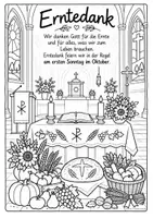 Vorschau - Arbeitsblätter - Erntedank- 8 Ausmalbilder für den Religionsunterricht - Seite 2