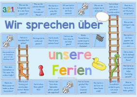 Vorschau - Spiele - Brettspiel zu Sprechanlässen zum Thema "Ferien" - Seite 1