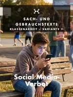 Vorschau - Klassenarbeiten - Sach- und Gebrauchstexte (Differenzierte Klassenarbeit "Social Media-Verbot" - neue RSAP ab 2026/27); Klasse 9-10 - Deckblatt