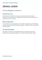 Vorschau - Arbeitsblätter - Genau lesen 3/4 – 20 Texte für 10 Minuten - Seite 1