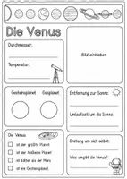 Vorschau - Arbeitsblätter - Unsere 8 Planeten - Steckbriefe ausüllen - Seite 2
