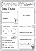 Vorschau - Arbeitsblätter - Unsere 8 Planeten - Steckbriefe ausüllen - Seite 3