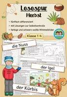 Vorschau - Stundenentwürfe - Herbst - Lesespur (Klasse 1-4) #oktoberraschungbyextraklasse - Deckblatt