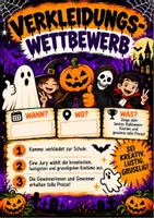 Vorschau - Arbeitsblätter - 🍂 Halloween-Materialpaket – Herbst-Special 🎃 | Rätsel, Verkleidungswettbewerb & Süßes oder Saures | Spiele & Aktionen | Klasse 1–10 | SMV & Halloween-Party - Seite 1